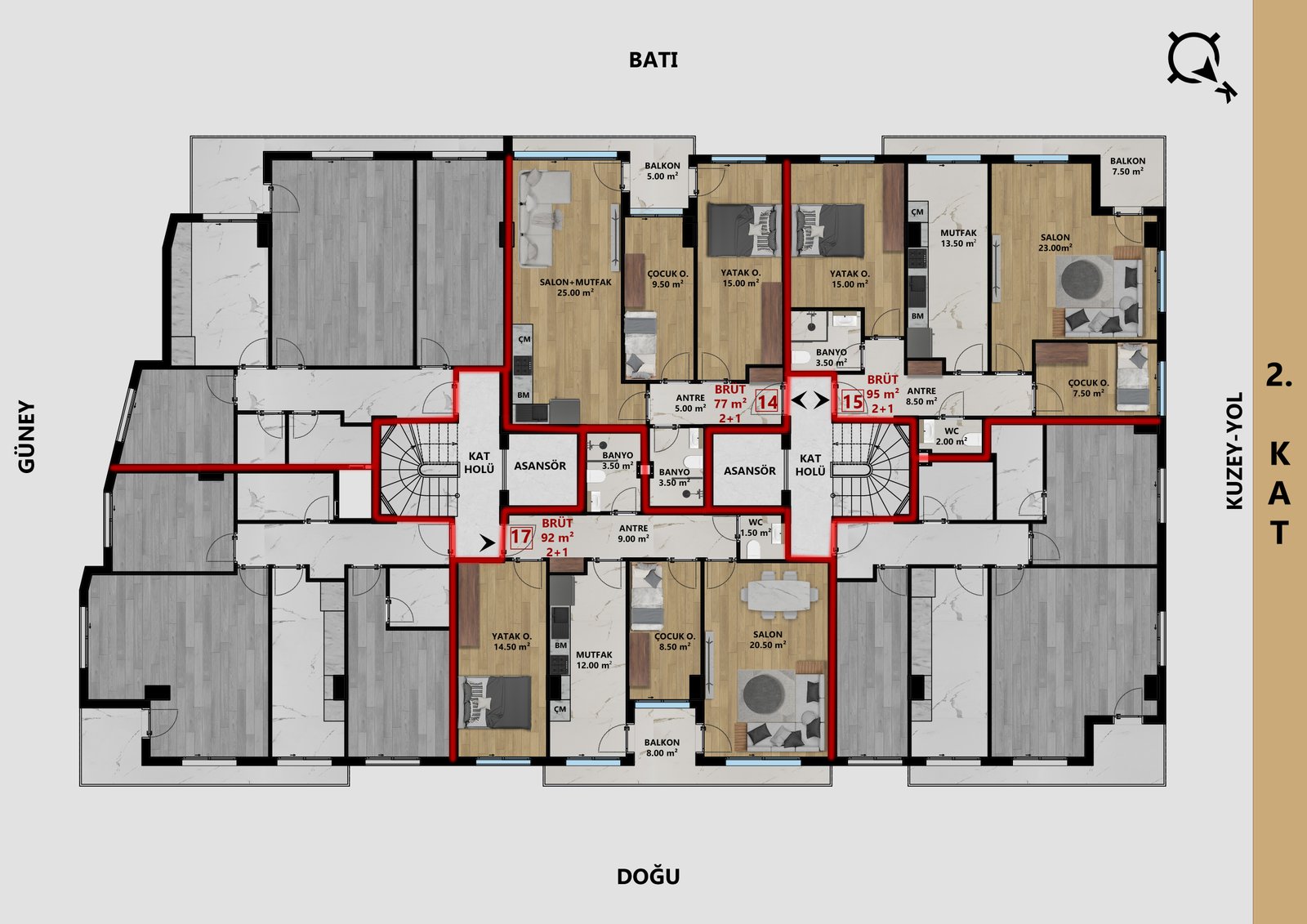 Lüks Dubleks Daireler Muratpaşa, Antalya - Denize 500 Metre Mesafede
