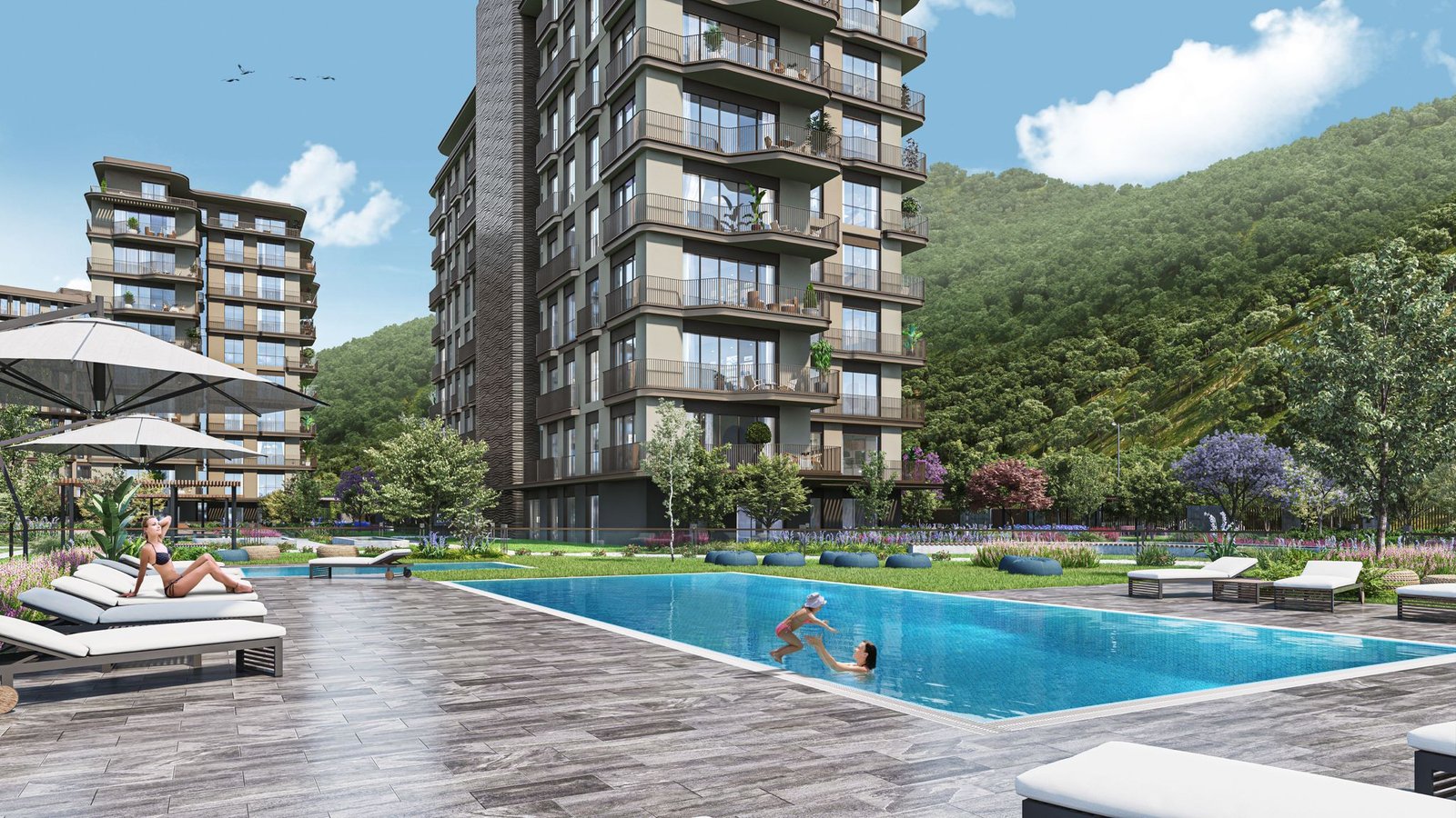 İstanbul Sarıyer'de Satılık Lüks Daireler – Orman ve Şehir Manzaraları